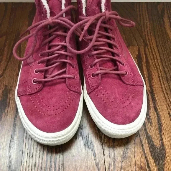 Vans Off The Wall Scotchgard Sk8 Hi Women’s 8 Purple Leather 721454 - Picture 5 of 16